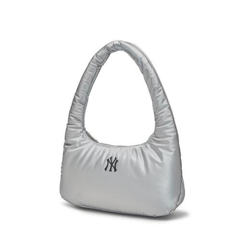 MLB Basic Luxleisure Nylon Hobo Bags Silver | Australia_MLB33388