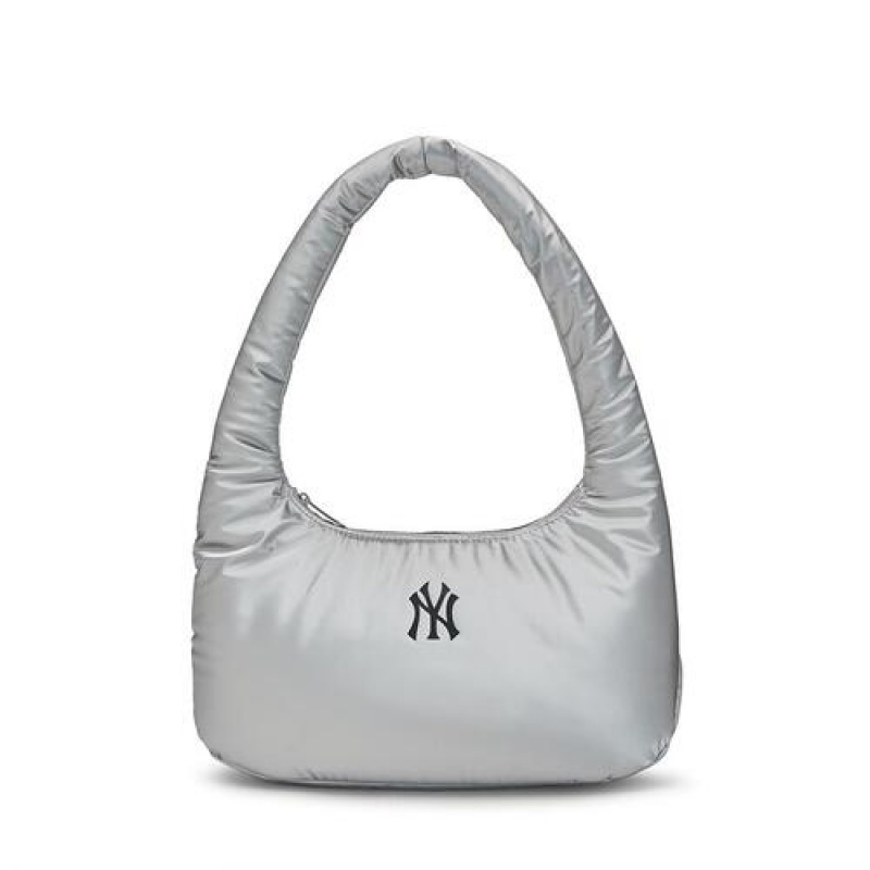 MLB Basic Luxleisure Nylon Hobo Bags Silver | Australia_MLB33388