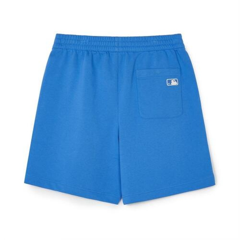 MLB Basic Medium Logo 7in Shorts Bottoms Blue | Australia_MLB73754