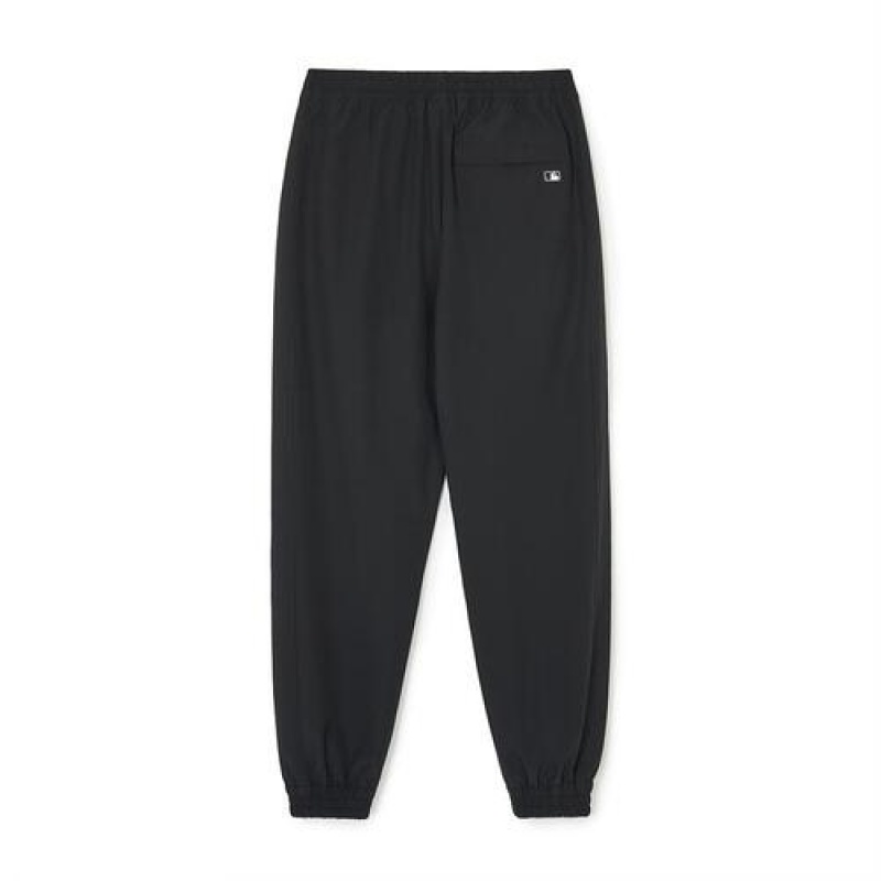 MLB Basic Medium Logo Summer Stretch Track Pants Bottoms Black | Australia_MLB15363