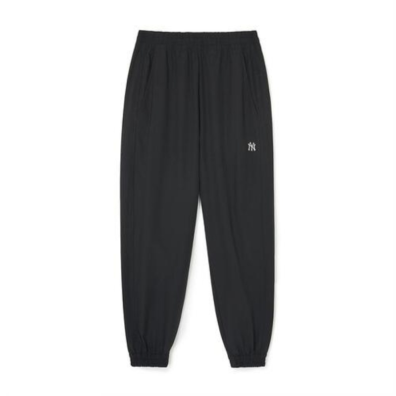 MLB Basic Medium Logo Summer Stretch Track Pants Bottoms Black | Australia_MLB15363