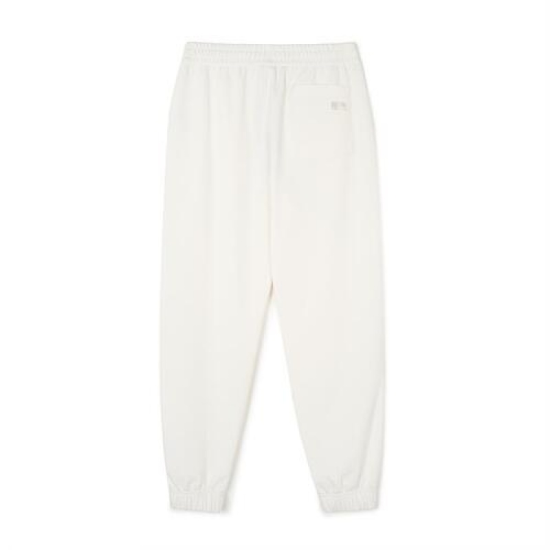 MLB Basic Medium Logo Track Pants Bottoms White | Australia_MLB78433