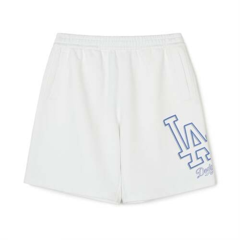 MLB Basic Mega Logo 9in Shorts Bottoms White | Australia_MLB27150