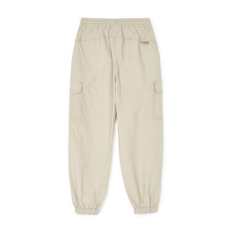 MLB Basic Nylon Jogger Pants Bottoms Beige | Australia_MLB49823