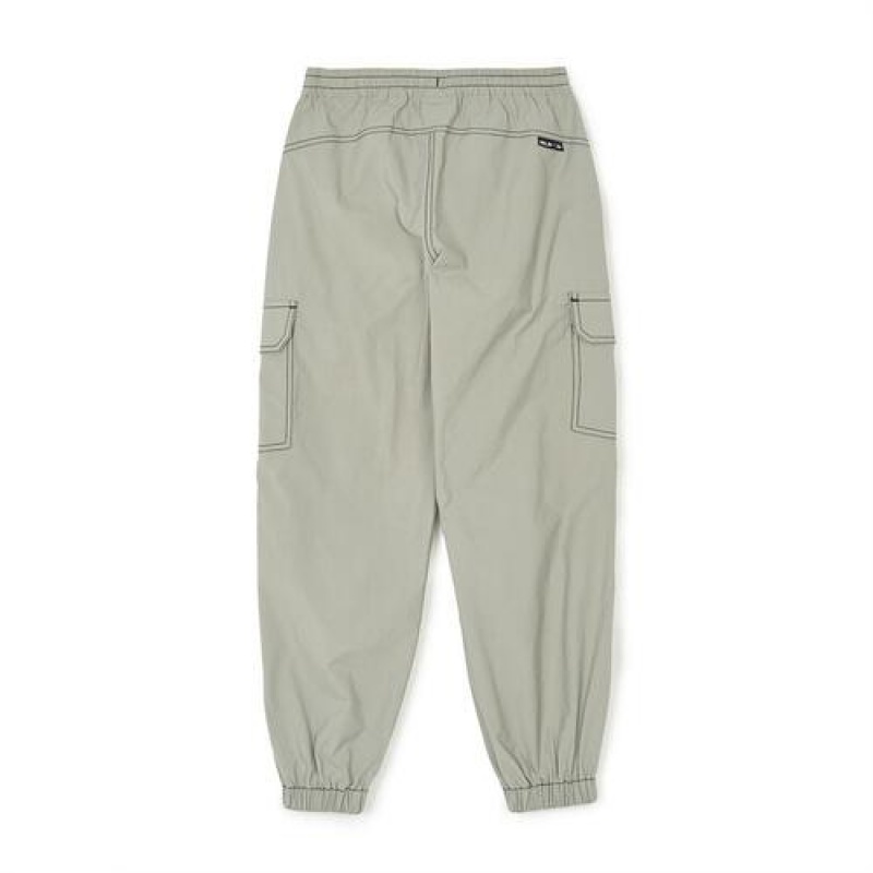 MLB Basic Nylon Jogger Pants Bottoms Grey | Australia_MLB30537