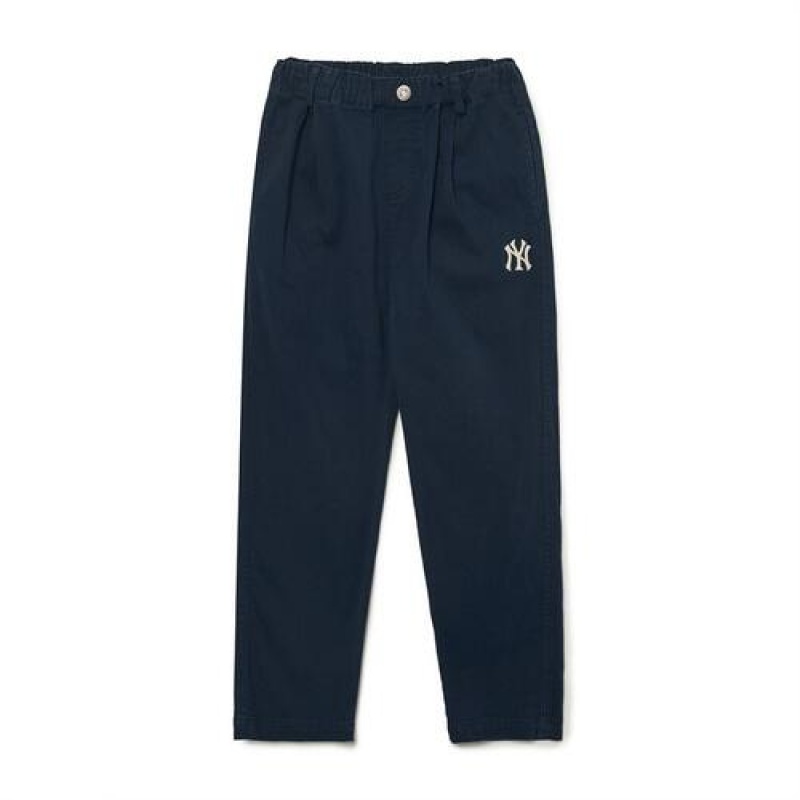 MLB Basic Pintuck Pants Bottoms Black | Australia_MLB76569