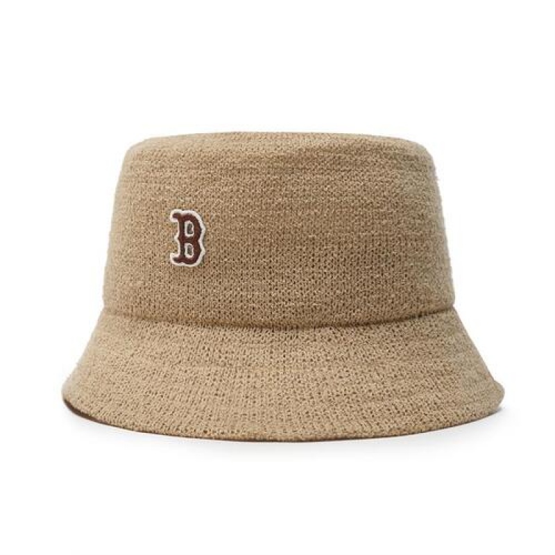 MLB Basic Press Bucket Cap Beige | Australia_MLB85158