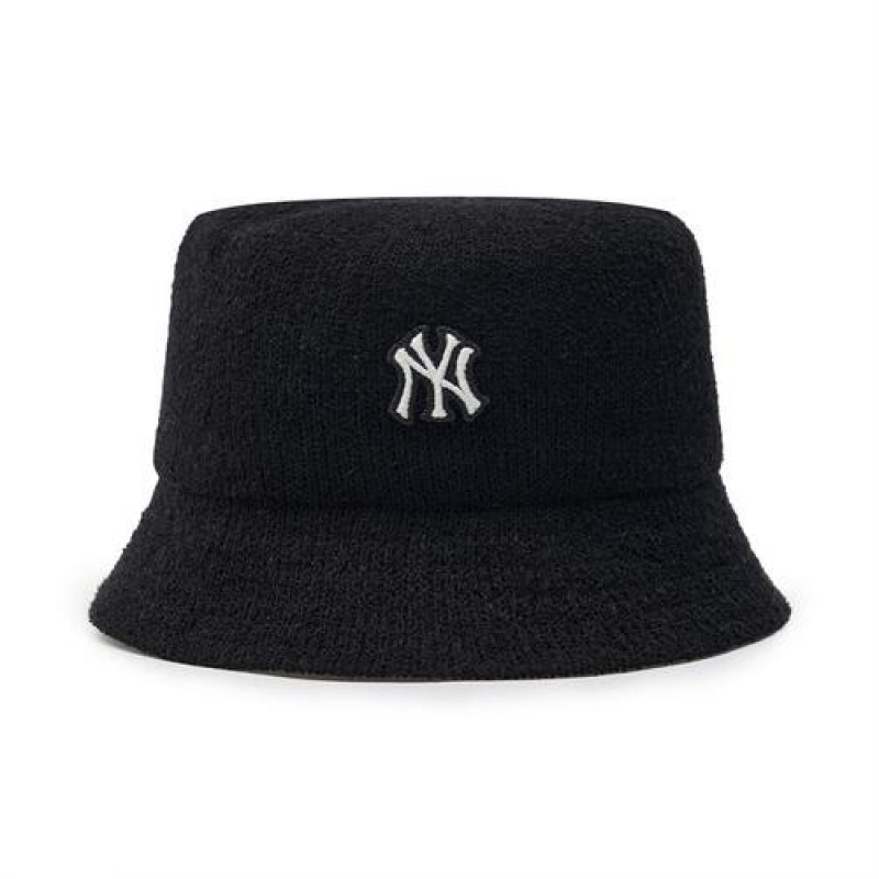 MLB Basic Press Bucket Cap Black | Australia_MLB62903