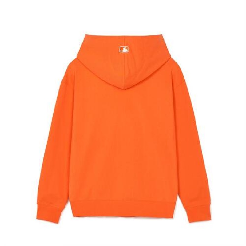 MLB Basic Small Logo Overfit Hoodie Orange | Australia_MLB60102