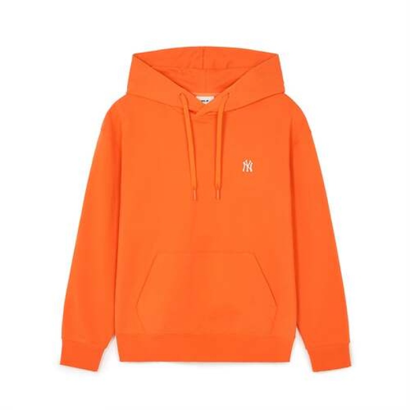 MLB Basic Small Logo Overfit Hoodie Orange | Australia_MLB60102