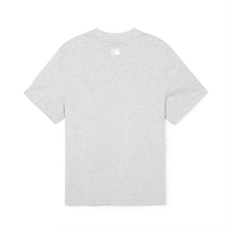 MLB Basic Small Logo T Shirts Grey | Australia_MLB44466