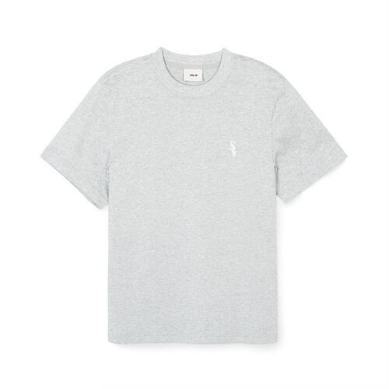 MLB Basic Small Logo T Shirts Grey | Australia_MLB44466