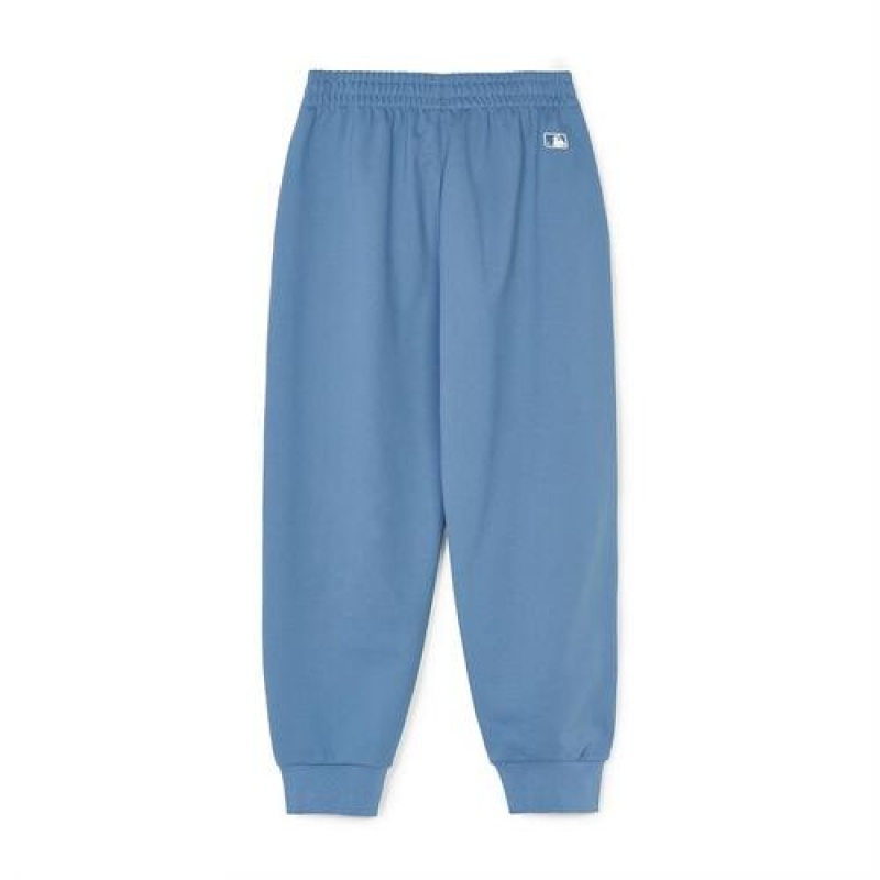 MLB Basic Small Logo Track Pants Bottoms Blue | Australia_MLB14064