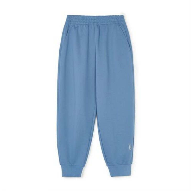 MLB Basic Small Logo Track Pants Bottoms Blue | Australia_MLB14064