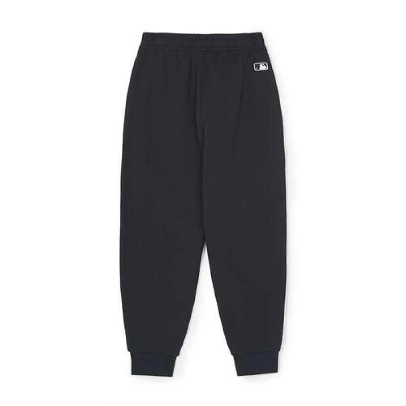 MLB Basic Small Logo Track Pants Bottoms Black | Australia_MLB81293