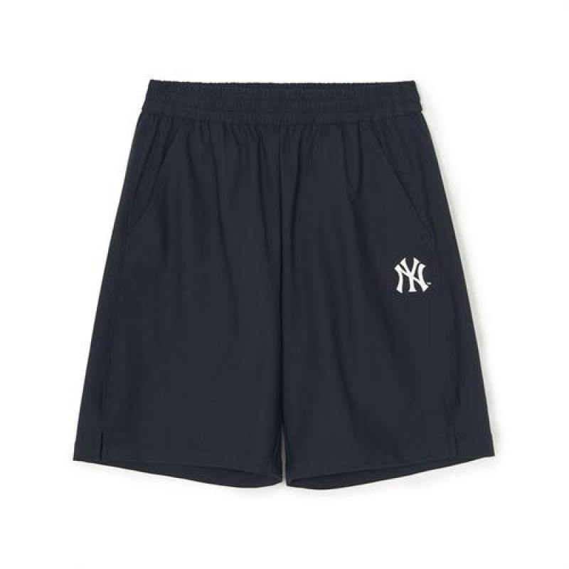 MLB Basic Tricot Short Wp Bottoms Black | Australia_MLB21465