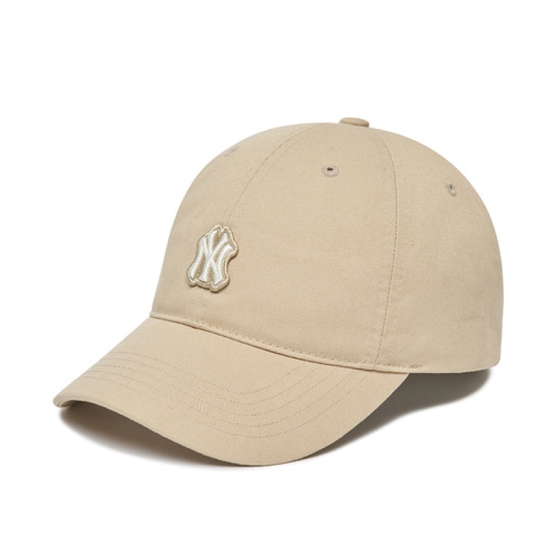 MLB Basic Wappen Baseball Caps Beige | Australia_MLB62636