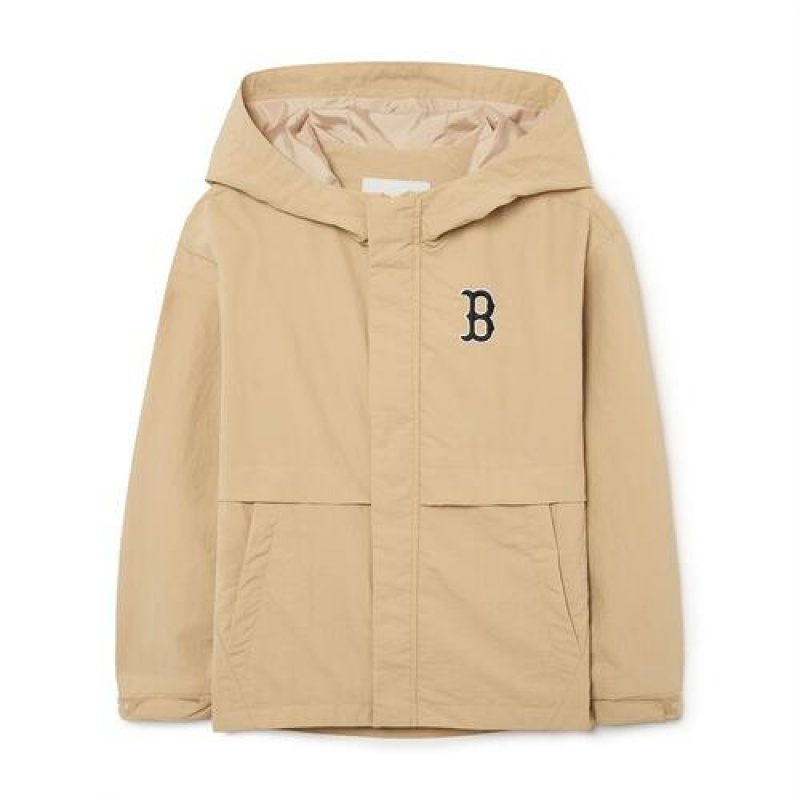 MLB Basic Wind Breaker Outerwear Beige | Australia_MLB69840