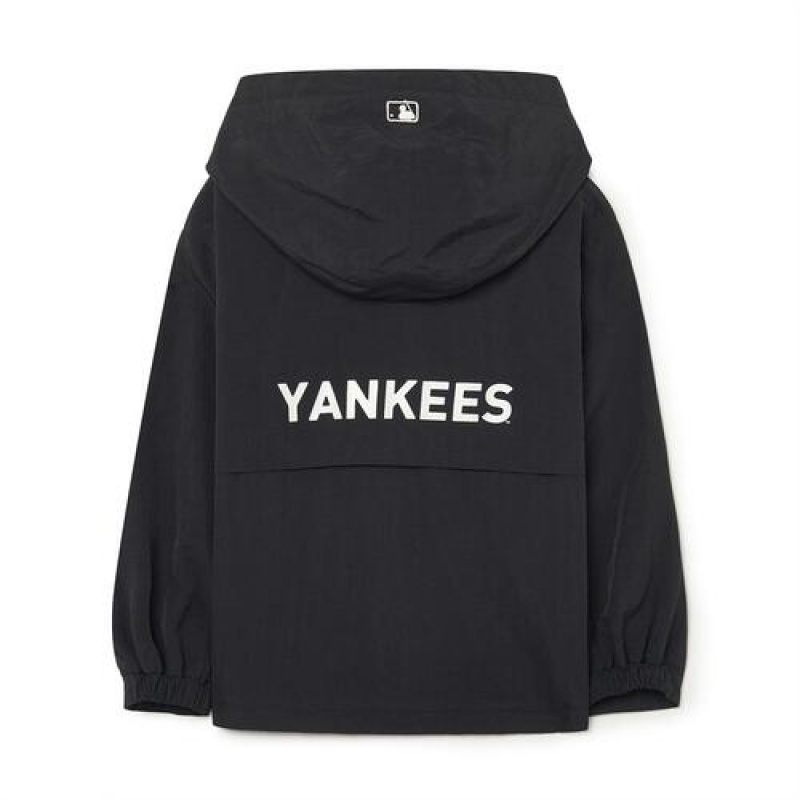 MLB Basic Wind Breaker Outerwear Black | Australia_MLB67122