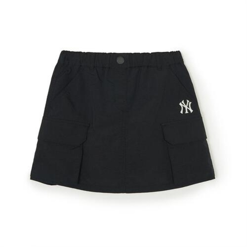 MLB Basic Woven Skirt Bottoms Black | Australia_MLB39738