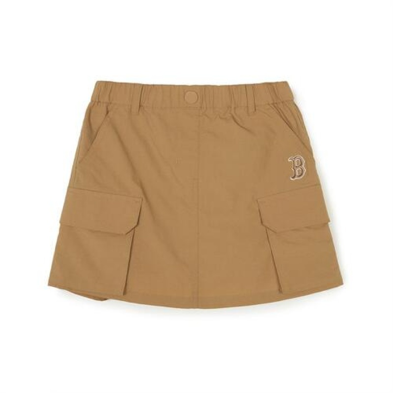 MLB Basic Woven Skirt Bottoms Brown | Australia_MLB67389