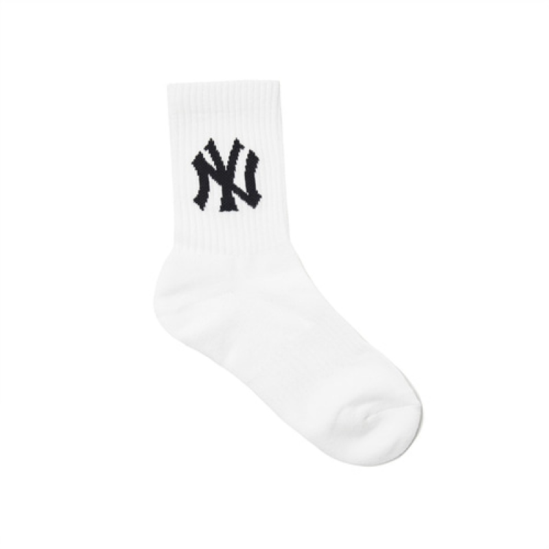 MLB Big Logo Socks White | Australia_MLB35858