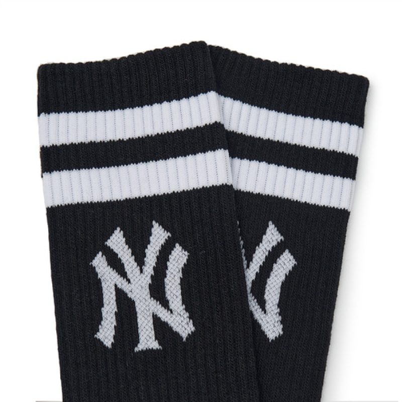 MLB Big Logo Stripe Socks White | Australia_MLB98847