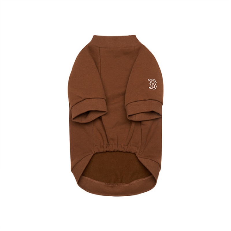 MLB Big Logo Sweatshirt Pet Brown | Australia_MLB74484