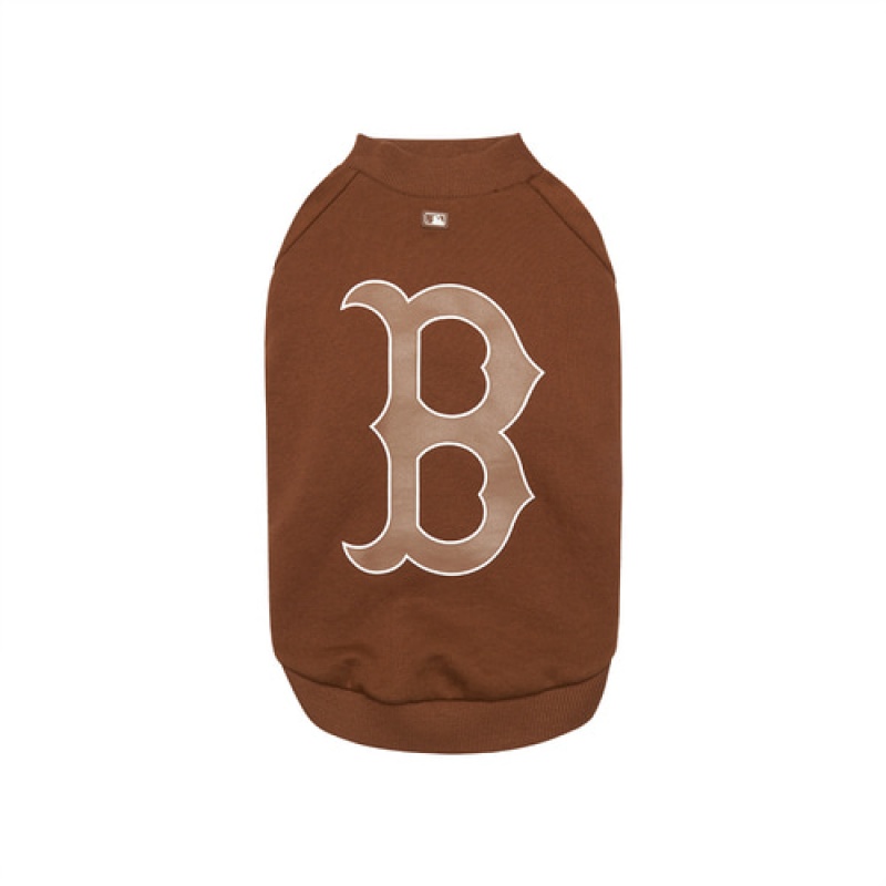 MLB Big Logo Sweatshirt Pet Brown | Australia_MLB74484