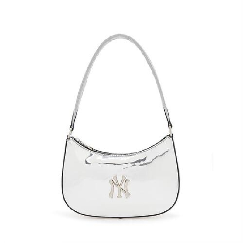 MLB Bling Bling Basic Hobo Bags Silver | Australia_MLB32045