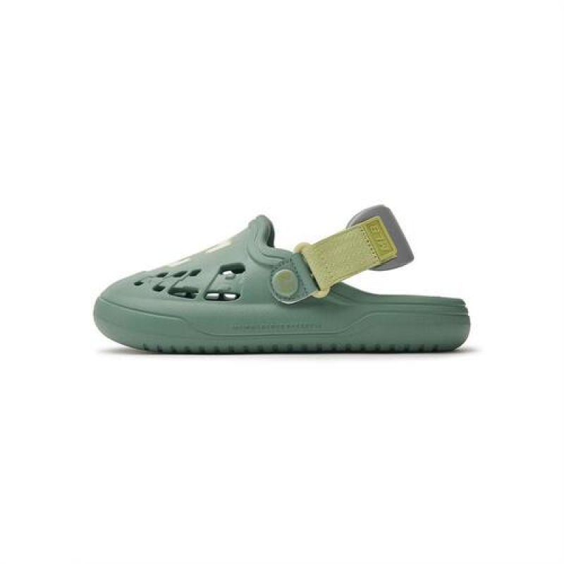 MLB Chunky Bouncer Clog Sandal Shoes Green | Australia_MLB86550