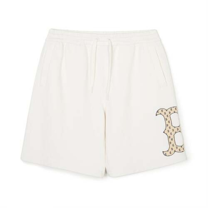 MLB Classic Monogram Big Lux 9in Shorts Bottoms White | Australia_MLB44116