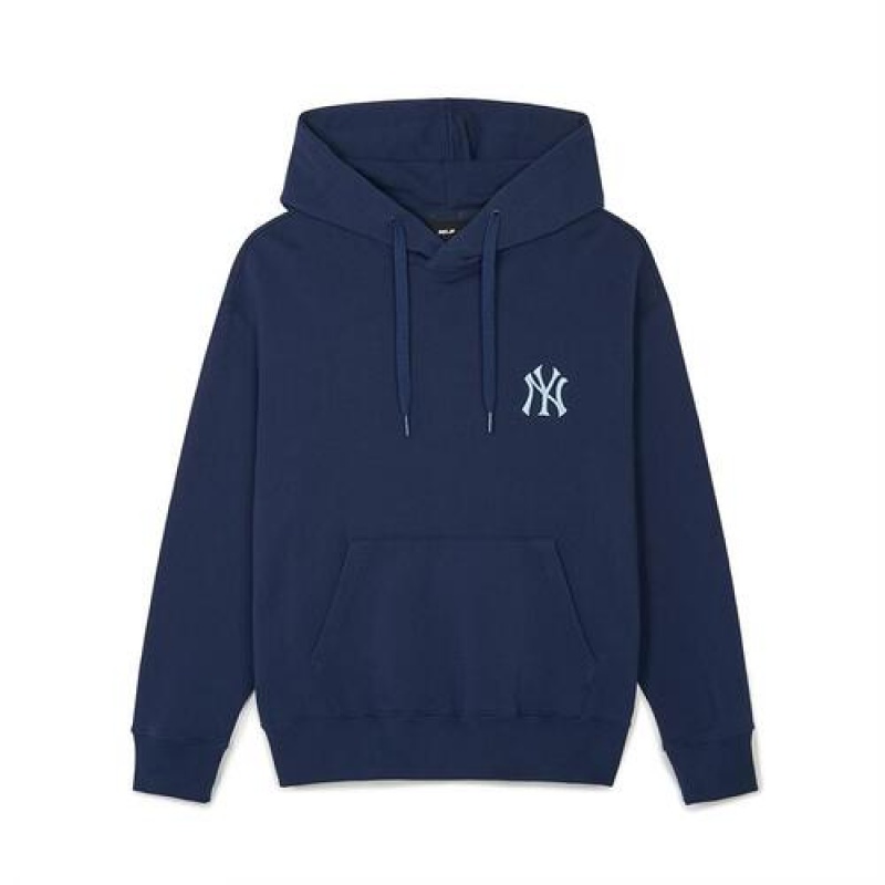 MLB Classic Monogram Big Lux Hoodie Navy | Australia_MLB20721