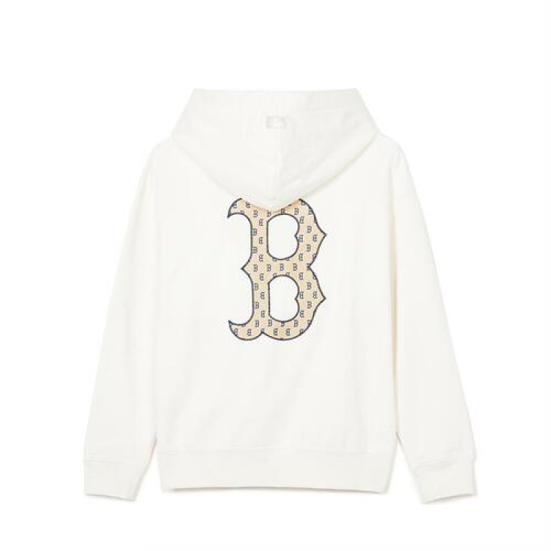 MLB Classic Monogram Big Lux Hoodie White | Australia_MLB32665