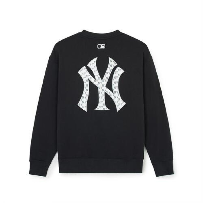 MLB Classic Monogram Big Lux Sweatshirts Black | Australia_MLB72591