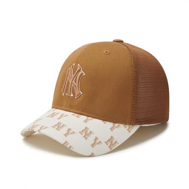 MLB Classic Monogram Cap Beige | Australia_MLB66100