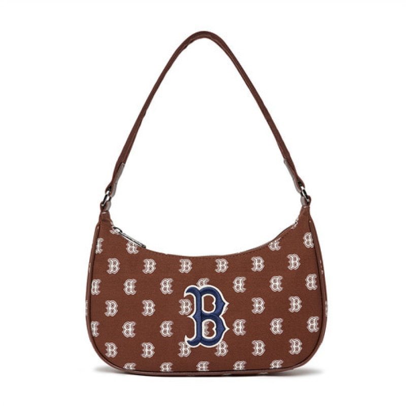 MLB Classic Monogram Hobo Bags Brown | Australia_MLB81053