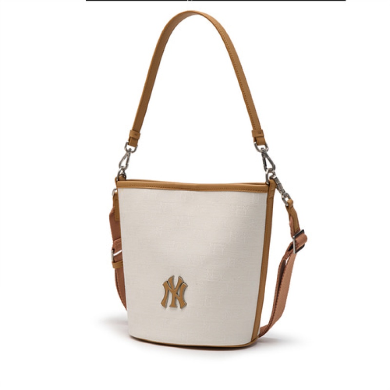 MLB Classic Monogram Jacquard Crossbody Bags White | Australia_MLB55429