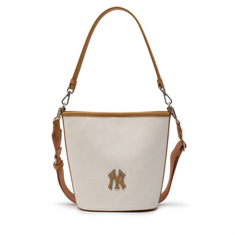 MLB Classic Monogram Jacquard Crossbody Bags White | Australia_MLB55429