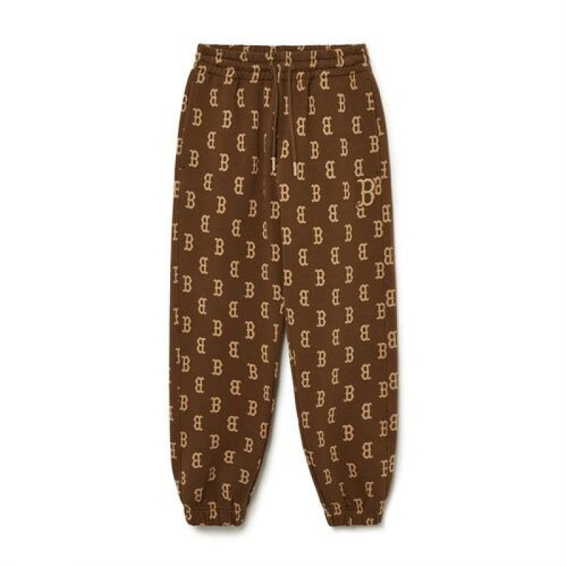 MLB Classic Monogram Pants Bottoms Brown | Australia_MLB54983