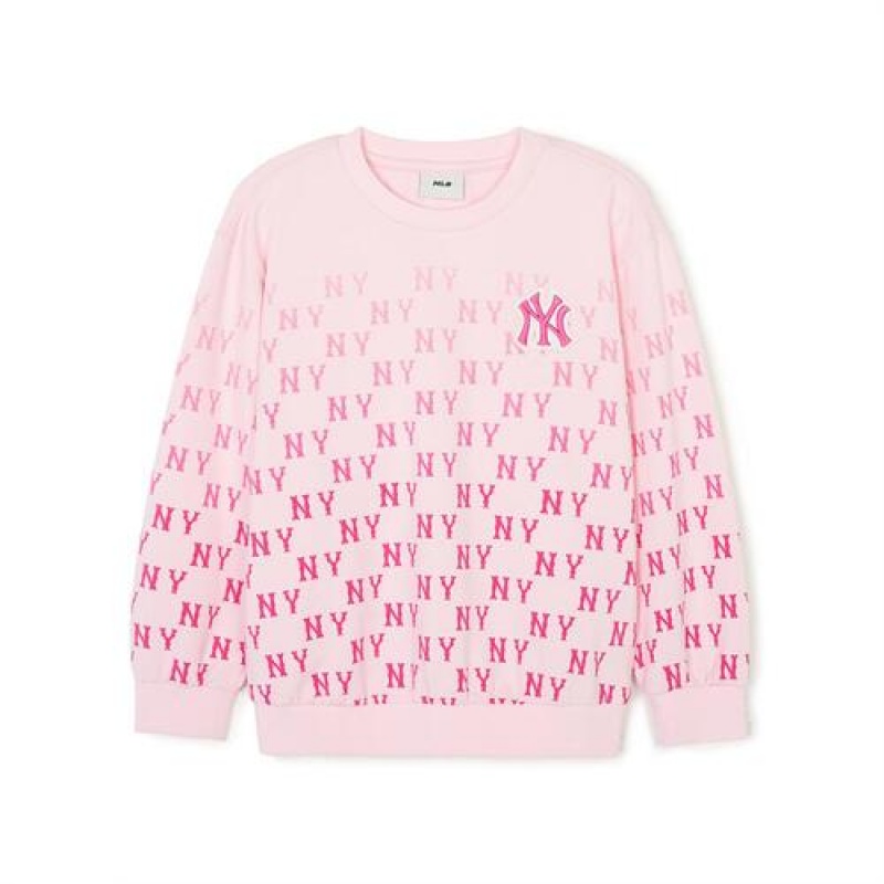 MLB Classic Monogram Sweatshirt Tops Pink | Australia_MLB18296