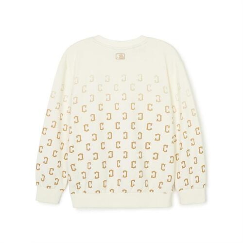 MLB Classic Monogram Sweatshirt Tops White | Australia_MLB64193