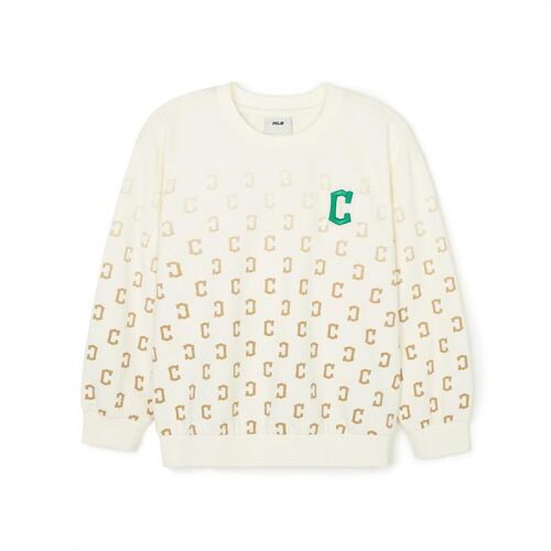 MLB Classic Monogram Sweatshirt Tops White | Australia_MLB64193