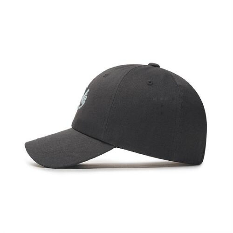 MLB Cursive Lettering Unstructured Baseball Caps Dark Grey | Australia_MLB90521