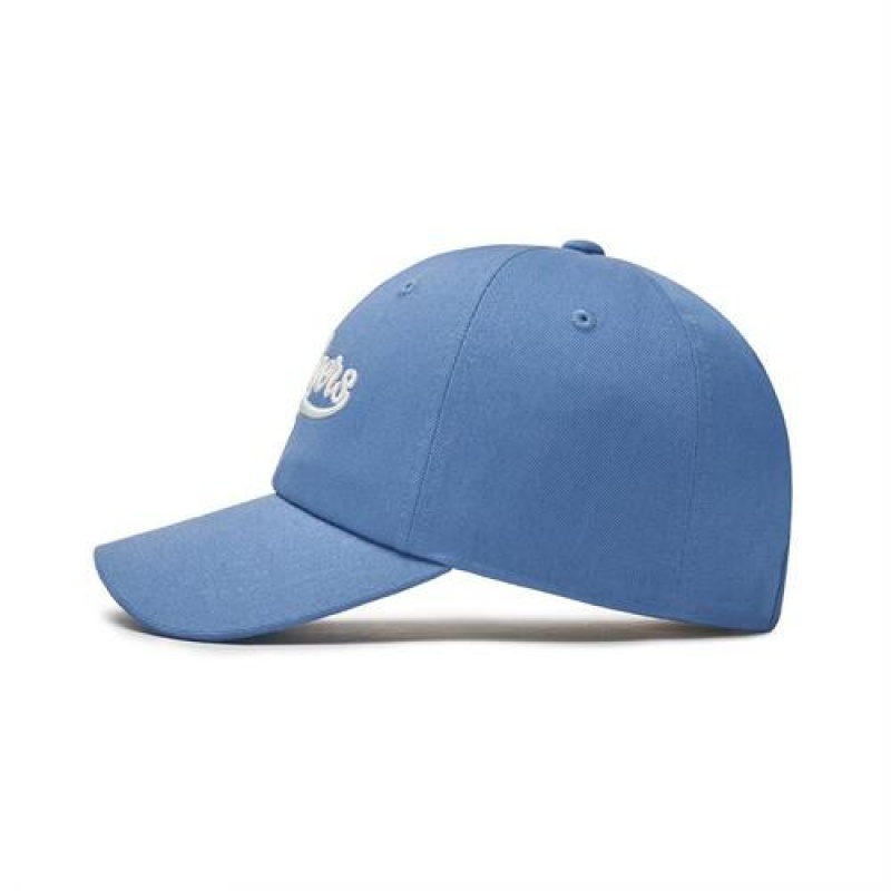 MLB Cursive Lettering Unstructured Baseball Caps Blue | Australia_MLB14390