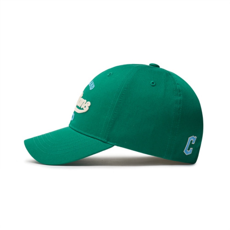 MLB Cursive Logo Unstructured Baseball Caps Green | Australia_MLB29352