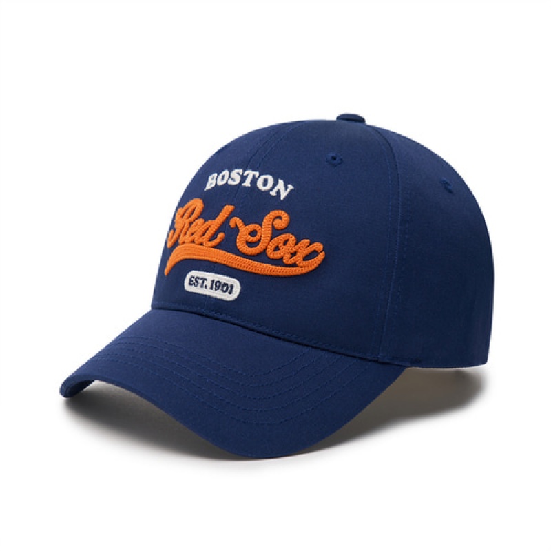 MLB Cursive Logo Unstructured Baseball Caps Blue | Australia_MLB91377