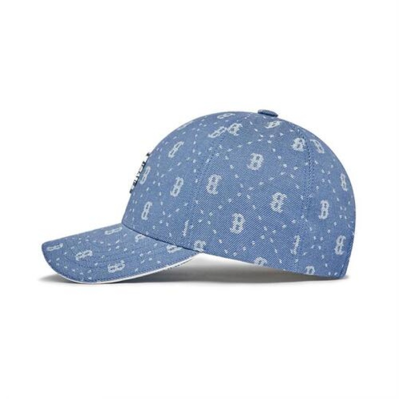 MLB Denim Dia Monogram Structured Baseball Caps Blue | Australia_MLB46831