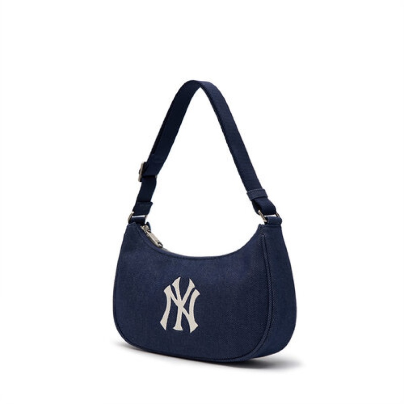 MLB Denim Hobo Bags Navy | Australia_MLB80290