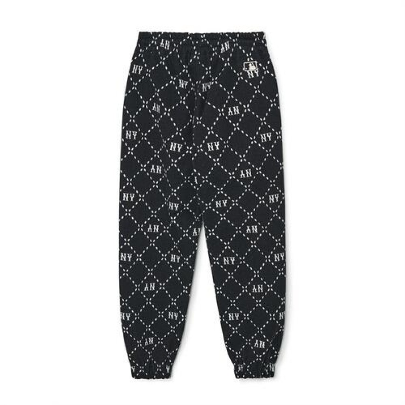 MLB Dia Monogram Jacquard Pants Bottoms Black | Australia_MLB87175